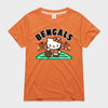 Hello Kitty x Cincinnati Bengals Holder Tee (Womens) Apparel HOMAGE Orange XS