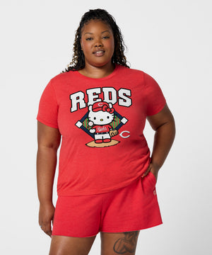 Hello Kitty x Cincinnati Reds Toss Tee (Womens) Apparel HOMAGE