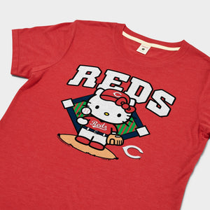 Hello Kitty x Cincinnati Reds Toss Tee (Womens) Apparel HOMAGE