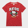 Hello Kitty x Cincinnati Reds Toss Tee (Womens) Apparel HOMAGE Red XS