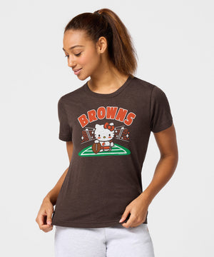 Hello Kitty x Cleveland Browns Holder Tee (Womens) Apparel HOMAGE