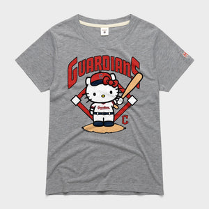 Hello Kitty x Cleveland Guardians Batter Tee (Womens) Apparel HOMAGE Grey XS