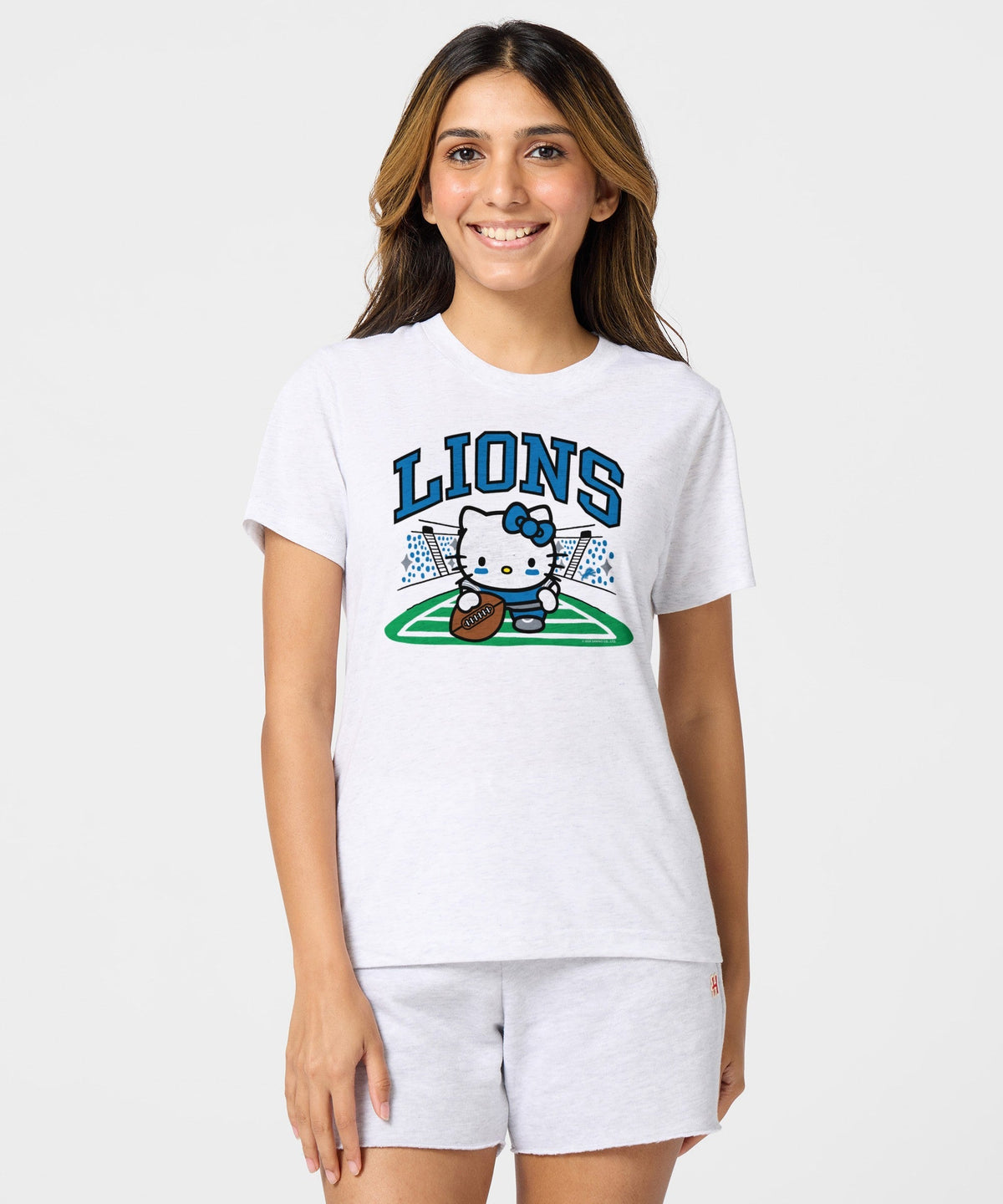 Hello Kitty x Detroit Lions Snap Tee (Womens) Apparel HOMAGE