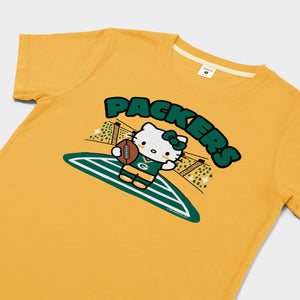 Hello Kitty x Green Bay Packers Football Tee (Womens) Apparel HOMAGE