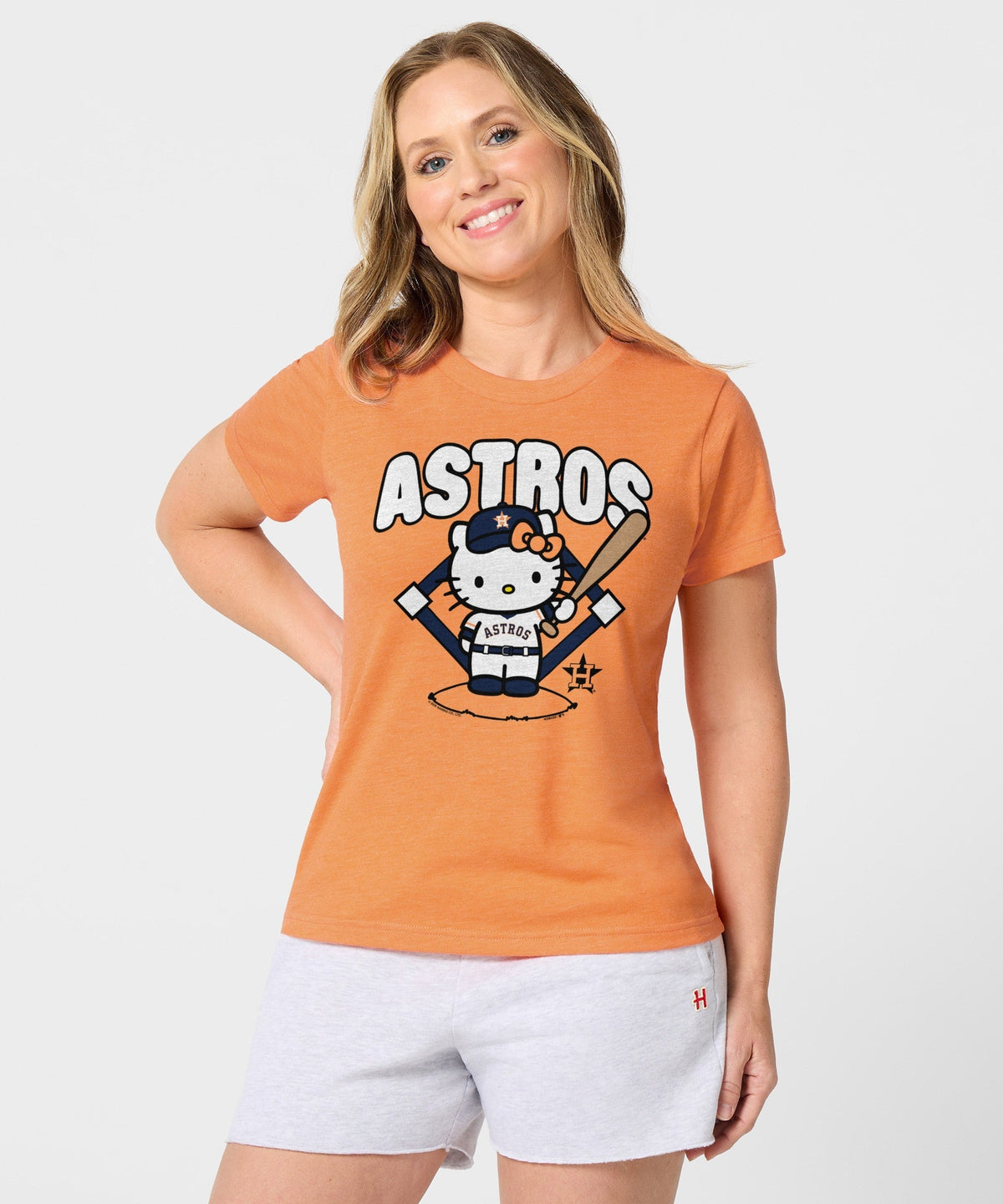 Hello Kitty x Houston Astros Batter Tee (Womens) Apparel HOMAGE