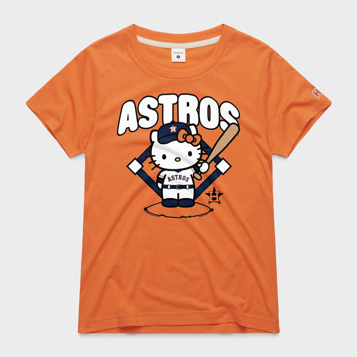 Hello Kitty x Houston Astros Batter Tee (Womens) Apparel HOMAGE Orange XS