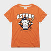 Hello Kitty x Houston Astros Batter Tee (Womens) Apparel HOMAGE Orange XS