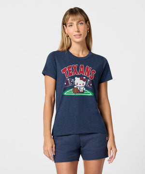 Hello Kitty x Houston Texans Holder Tee (Womens) Apparel HOMAGE