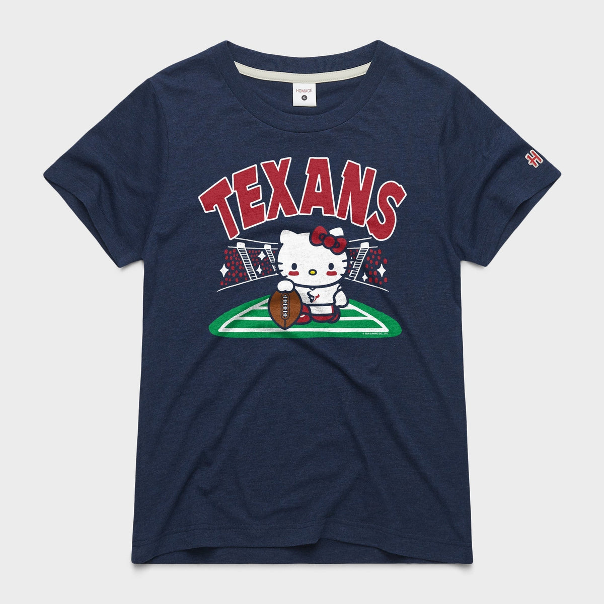 Hello Kitty x Houston Texans Holder Tee (Womens) Apparel HOMAGE Navy XS