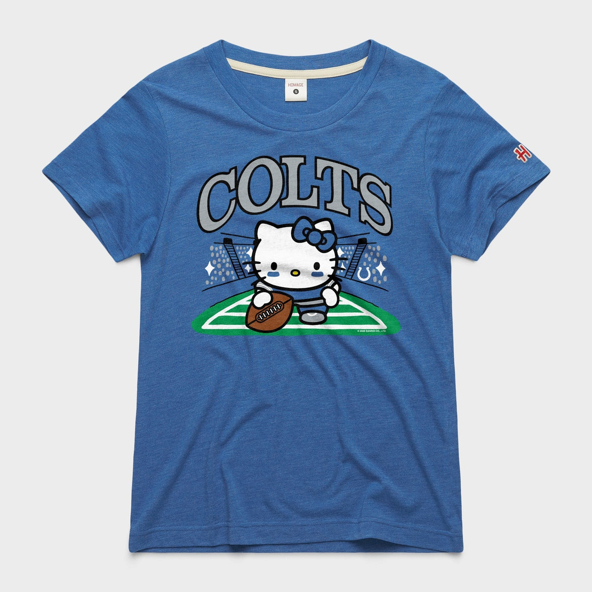 Hello Kitty x Indianapolis Colts Snap Tee (Womens) Apparel HOMAGE Royal Blue XS