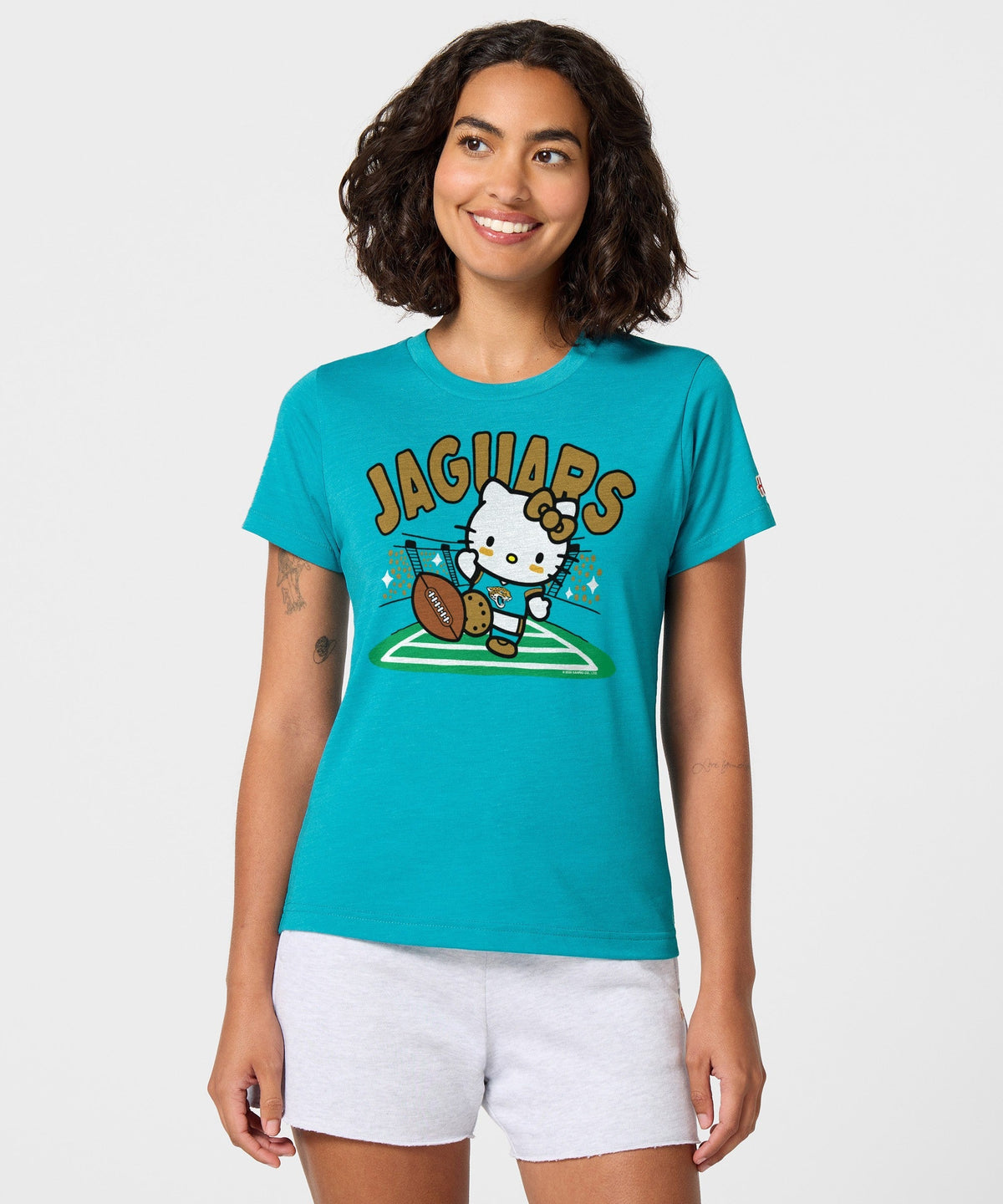 Hello Kitty x Jacksonville Jaguars Kickoff Tee (Womens) Apparel HOMAGE