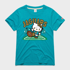 Hello Kitty x Jacksonville Jaguars Kickoff Tee (Womens) Apparel HOMAGE Teal XS