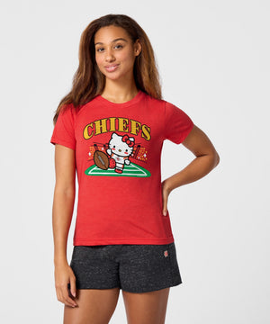 Hello Kitty x Kansas City Chiefs Kickoff Tee (Womens) Apparel HOMAGE