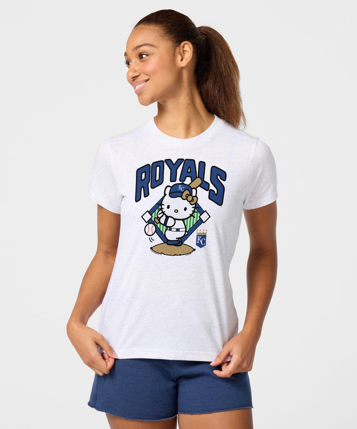 Hello Kitty x Kansas City Royals Swing Tee (Womens) Apparel HOMAGE