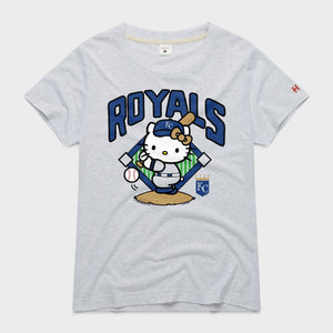 Hello Kitty x Kansas City Royals Swing Tee (Womens) Apparel HOMAGE Ash XS