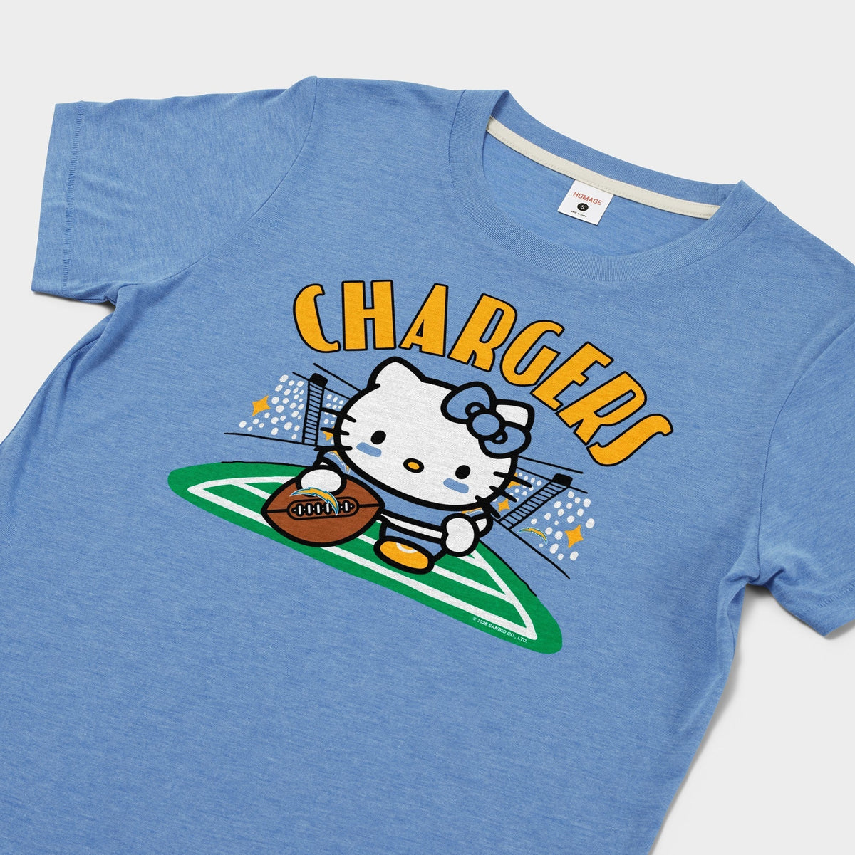 Hello Kitty x Los Angeles Chargers Snap Tee (Womens) Apparel HOMAGE