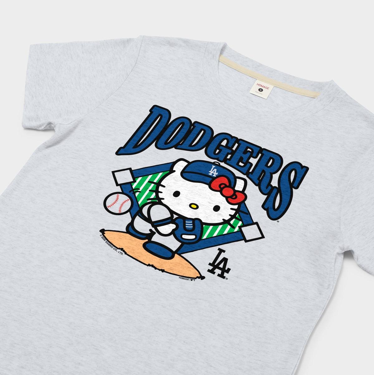 Hello Kitty x Los Angeles Dodgers Pitch Tee (Womens) Apparel HOMAGE