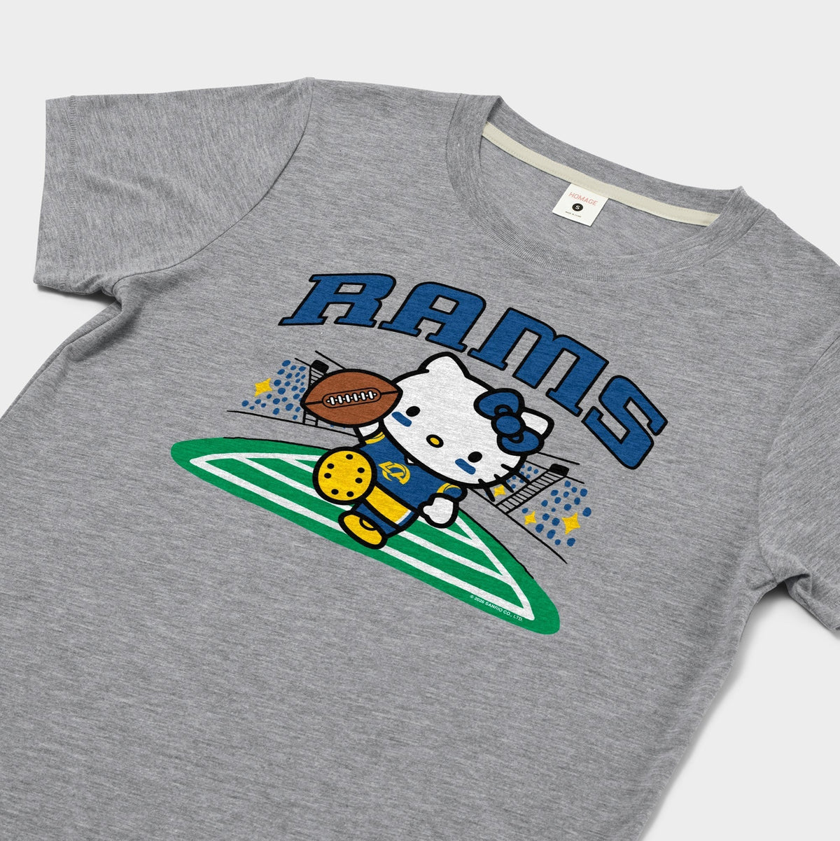 Hello Kitty x Los Angeles Rams Touchdown Tee (Womens) Apparel HOMAGE