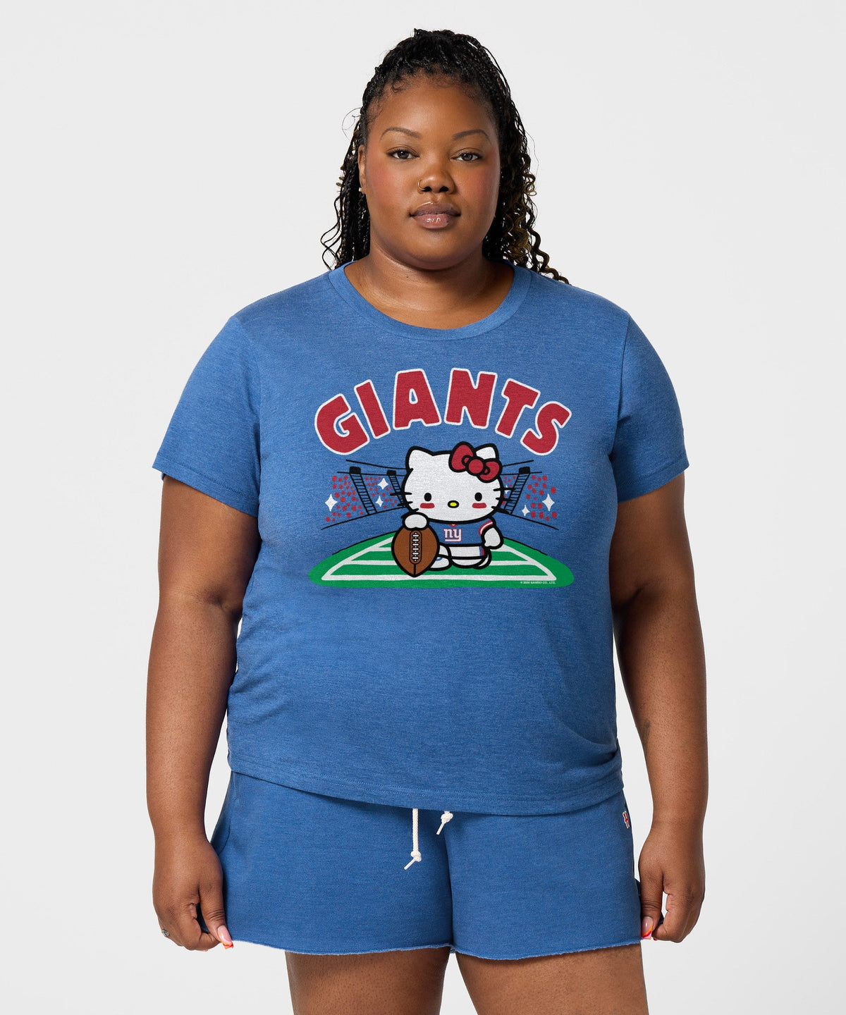 Hello Kitty x New York Giants Holder Tee (Womens) Apparel HOMAGE