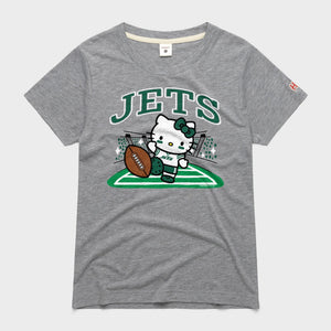Hello Kitty x New York Jets Kickoff Tee (Womens) Apparel HOMAGE Grey XS