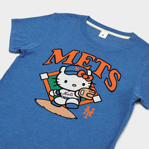 Hello Kitty x New York Mets Throw Tee (Womens) Apparel HOMAGE