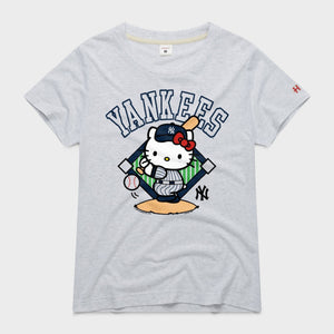 Hello Kitty x New York Yankees Swing Tee (Womens) Apparel HOMAGE Ash XS