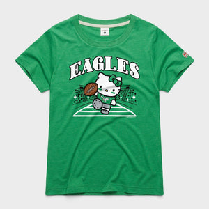Hello Kitty x Philadelphia Eagles Retro Touchdown Tee (Womens) Apparel HOMAGE Green XS