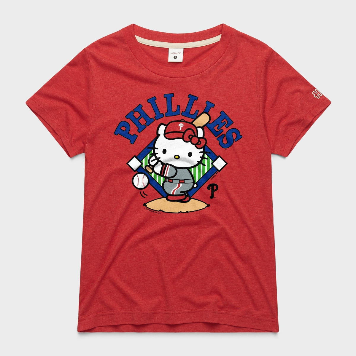 Hello Kitty x Philadelphia Phillies Swing Tee (Womens) Apparel HOMAGE Red XS