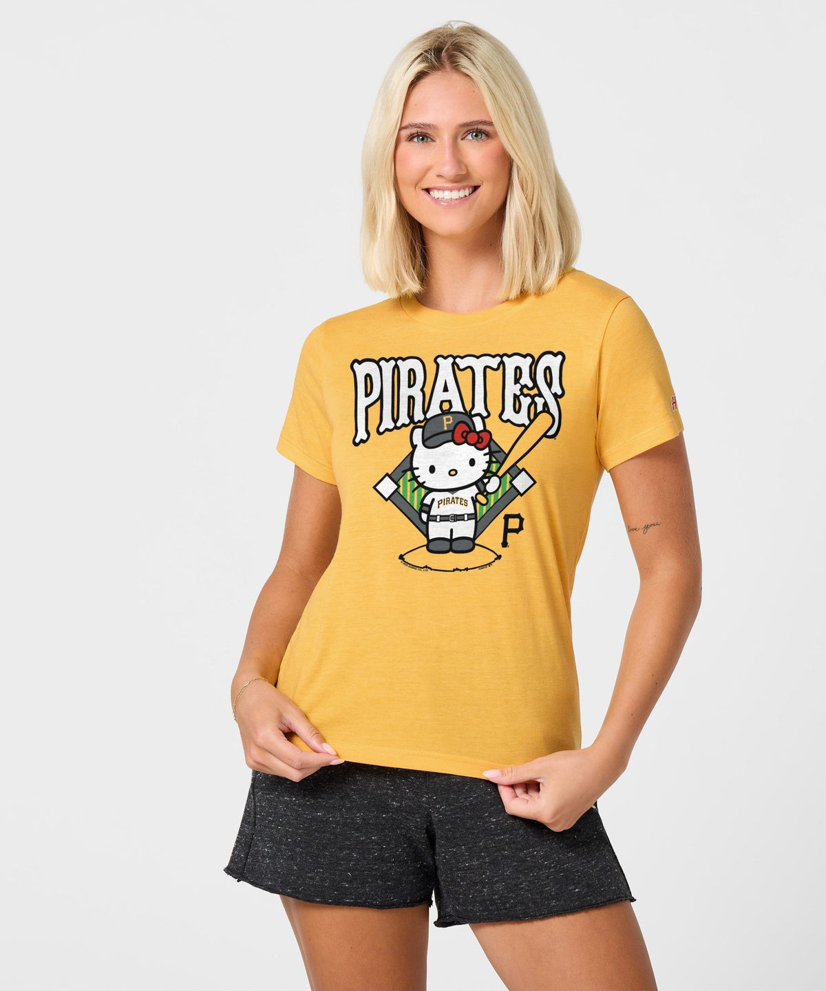 Hello Kitty x Pittsburgh Pirates Batter Tee (Womens) Apparel HOMAGE
