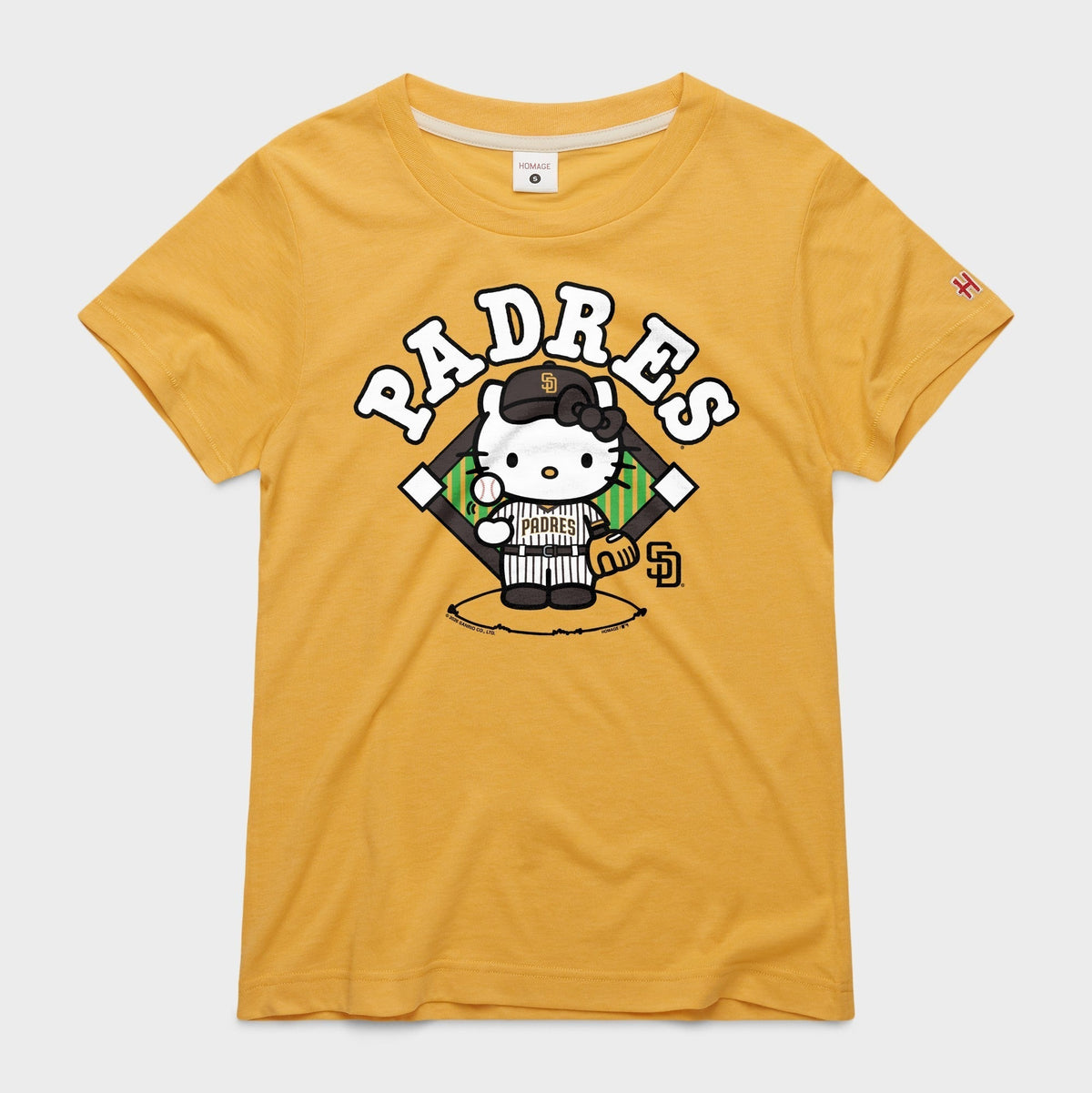 Hello Kitty x San Diego Padres Toss Tee (Womens) Apparel HOMAGE Gold XS