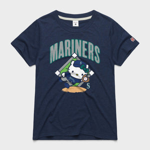 Hello Kitty x Seattle Mariners Catch Tee (Womens) Apparel HOMAGE Navy XS