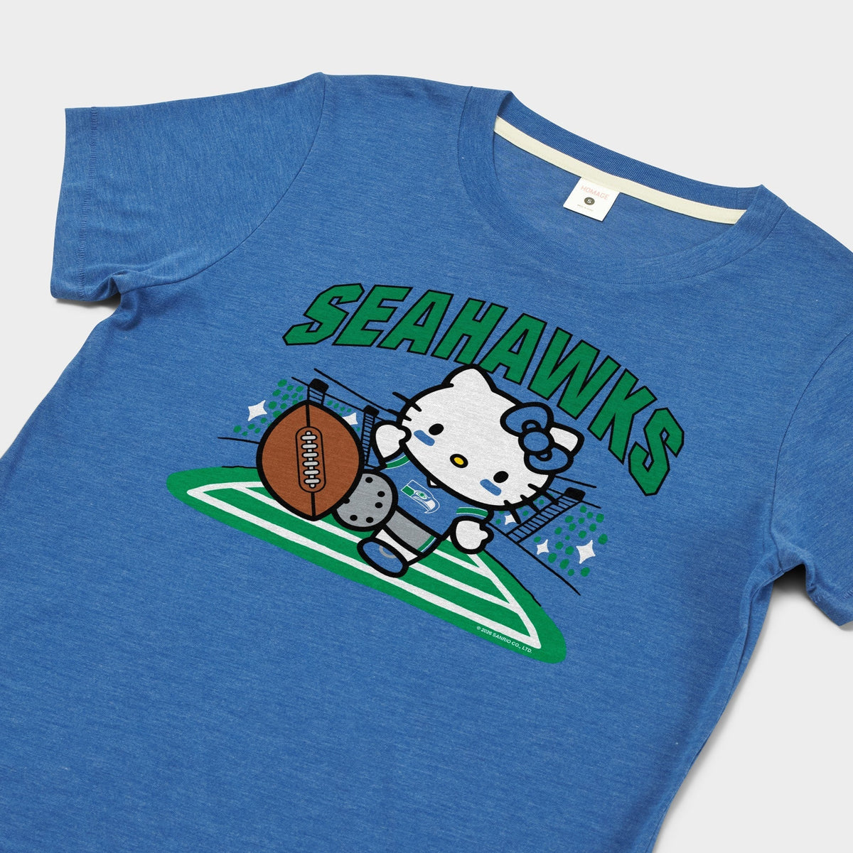 Hello Kitty x Seattle Seahawks Retro Kickoff Tee (Womens) Apparel HOMAGE