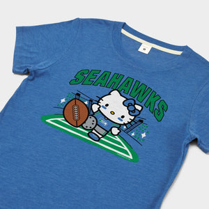 Hello Kitty x Seattle Seahawks Retro Kickoff Tee (Womens) Apparel HOMAGE