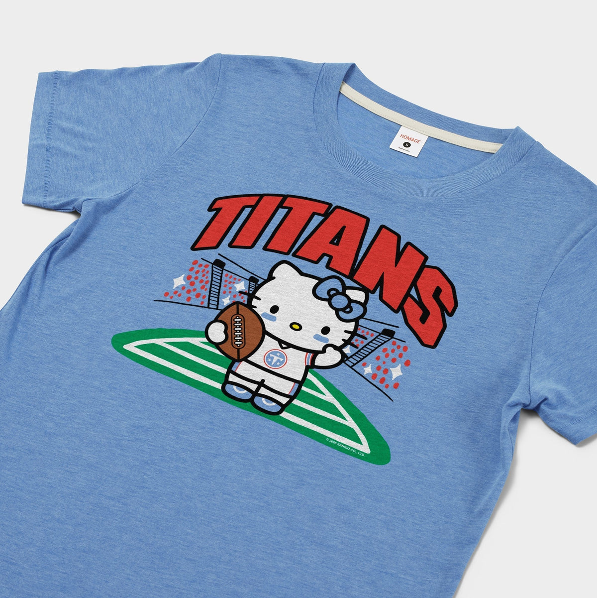 Hello Kitty x Tennessee Titans Football Tee (Womens) Apparel HOMAGE