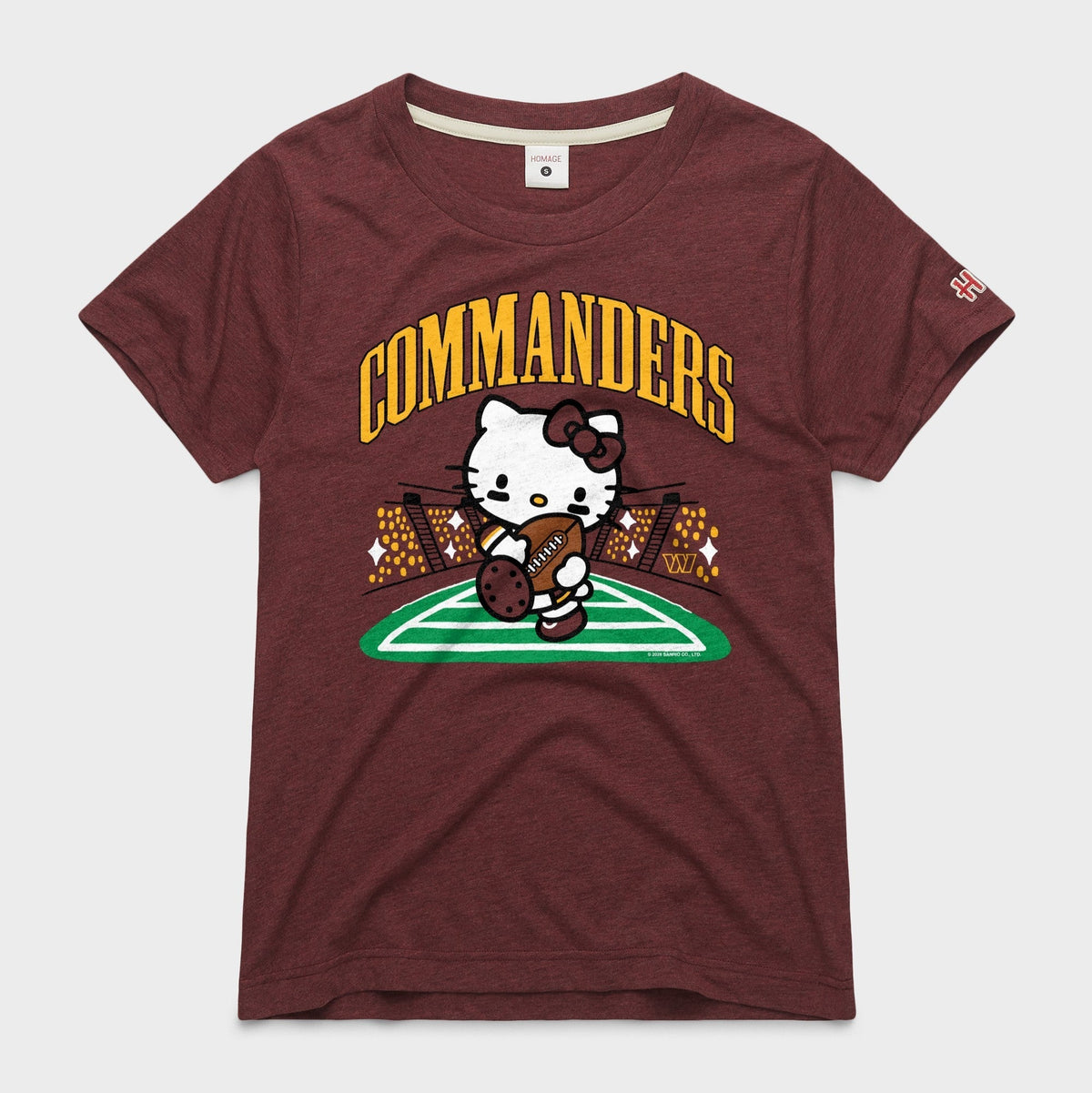 Hello Kitty x Washington Commanders Rush Tee (Womens) Apparel HOMAGE Wine XS