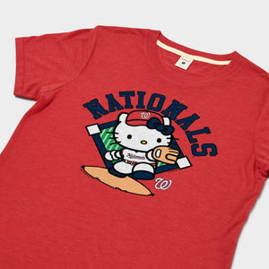 Hello Kitty x Washington Nationals Throw Tee (Womens) Apparel HOMAGE