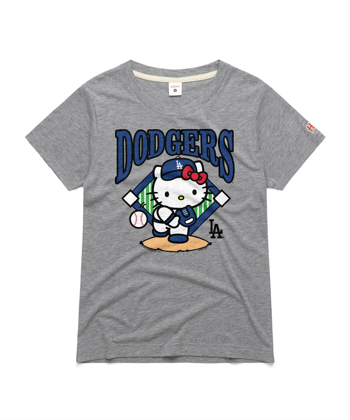 Hello Kitty x Los Angeles Dodgers First Pitch Tee (Womens) Apparel Homage LLC