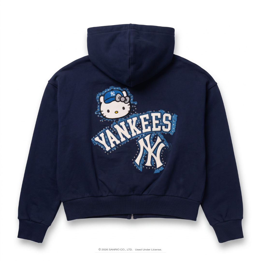 Hello Kitty x The Wild Collective New York Yankees Zip-Up Hoodie