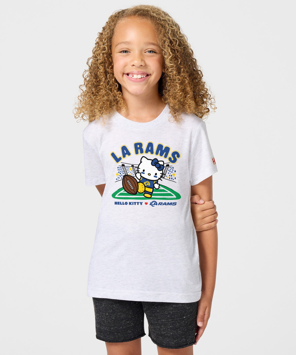 Hello Kitty x Los Angeles Rams Kickoff Tee (Youth) Apparel HOMAGE