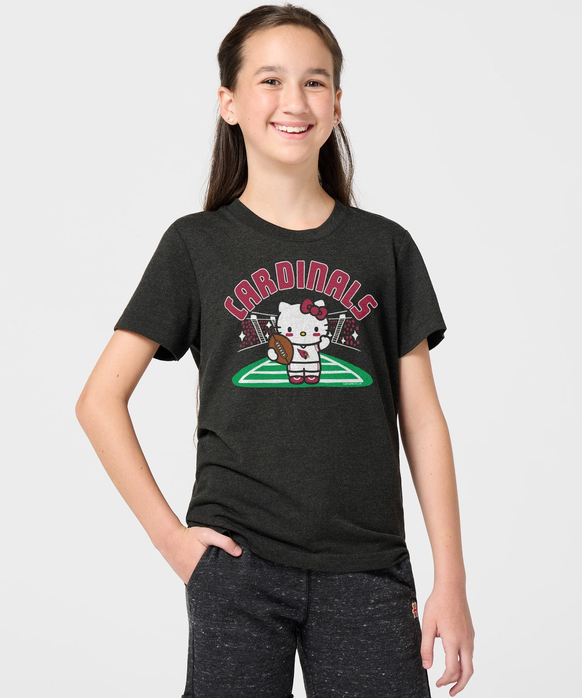 Hello Kitty x Arizona Cardinals Football Tee (Youth) Apparel HOMAGE