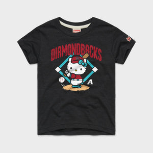 Hello Kitty x Arizona Diamondbacks Swing Tee (Youth) Apparel HOMAGE Charcoal Y2
