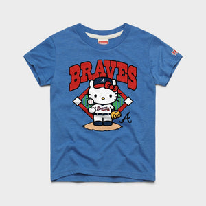 Hello Kitty x Atlanta Braves Toss Tee (Youth) Apparel HOMAGE Royal Blue Y2