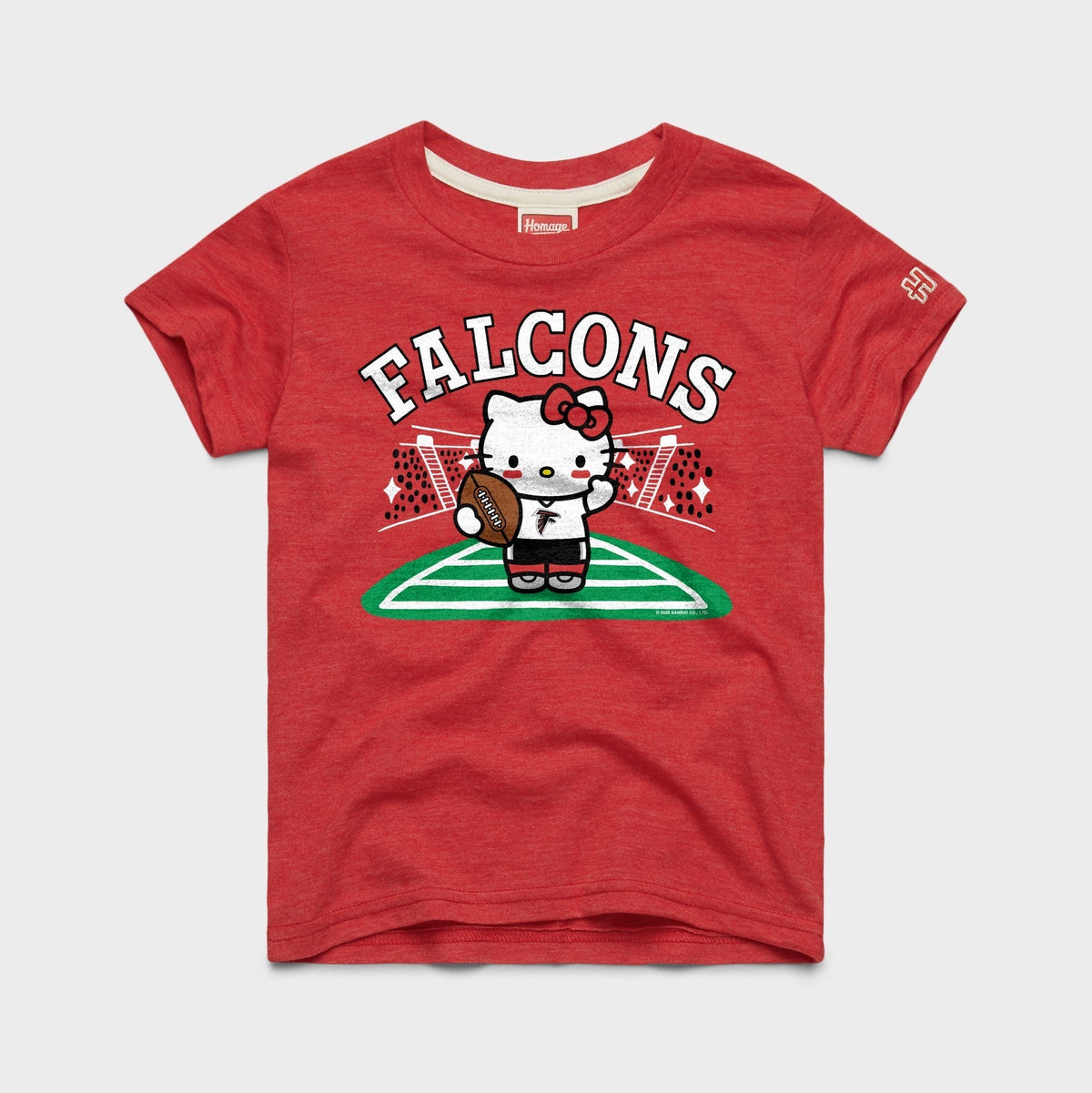 Hello Kitty x Atlanta Falcons Football Tee (Youth) Apparel HOMAGE Red Y2