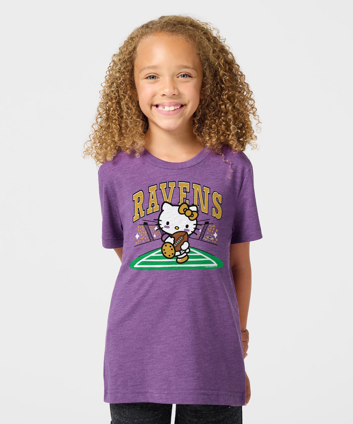 Hello Kitty x Baltimore Ravens Rush Tee (Youth) Apparel HOMAGE