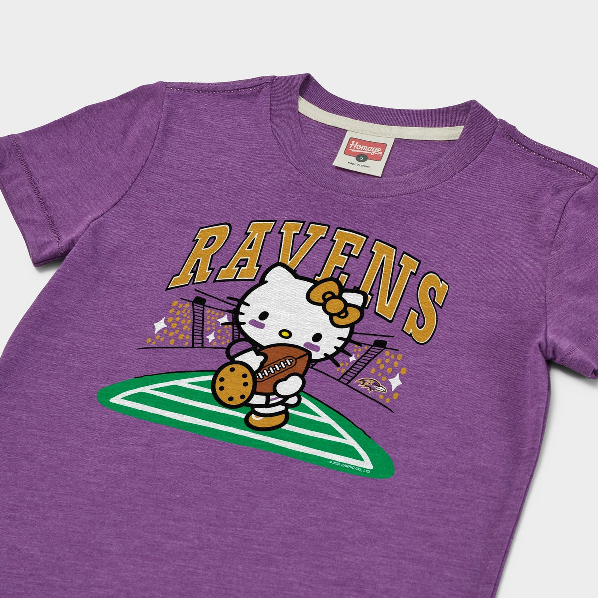 Hello Kitty x Baltimore Ravens Rush Tee (Youth) Apparel HOMAGE