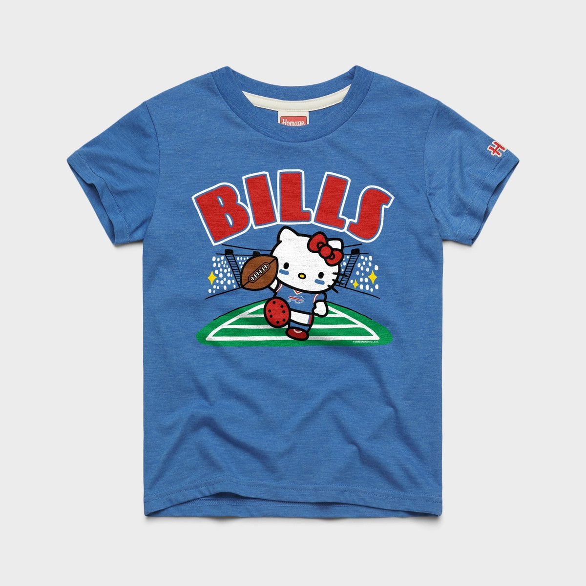 Hello Kitty x Buffalo Bills Touchdown Tee (Youth) Apparel HOMAGE Royal Blue Y2