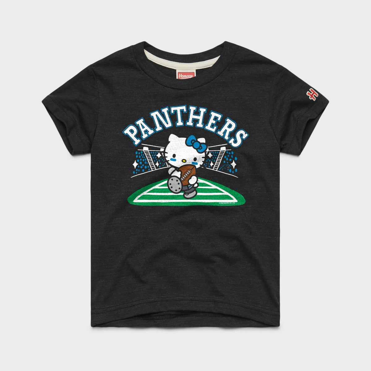 Hello Kitty x Carolina Panthers Rush Tee (Youth) Apparel HOMAGE Charcoal Y2