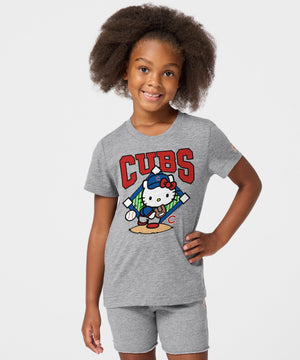 Hello Kitty x Chicago Cubs Pitch Tee (Youth) Apparel HOMAGE