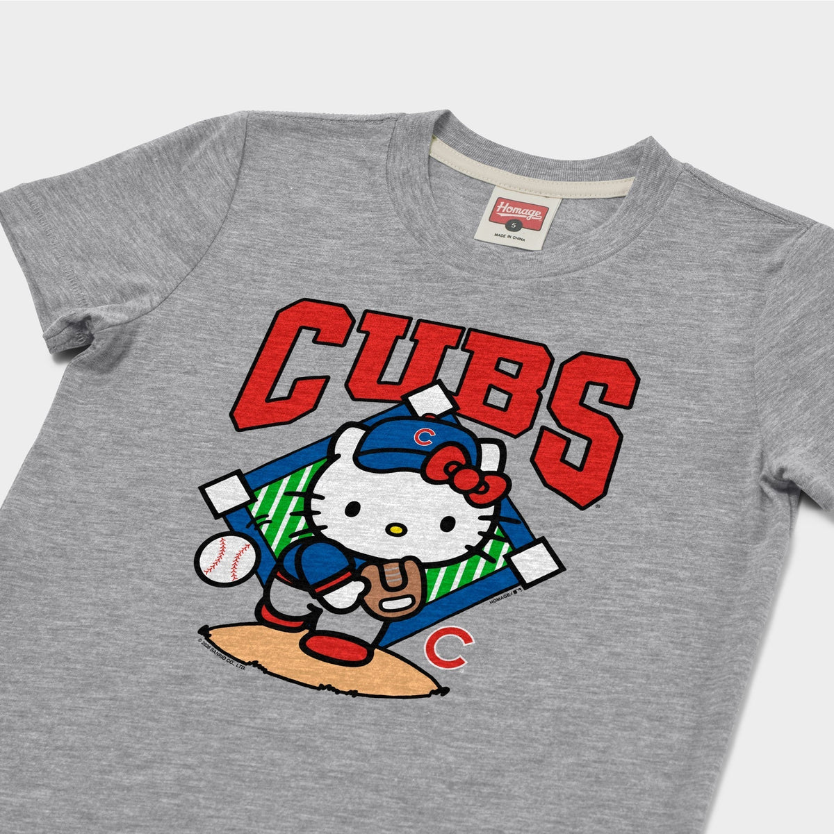 Hello Kitty x Chicago Cubs Pitch Tee (Youth) Apparel HOMAGE