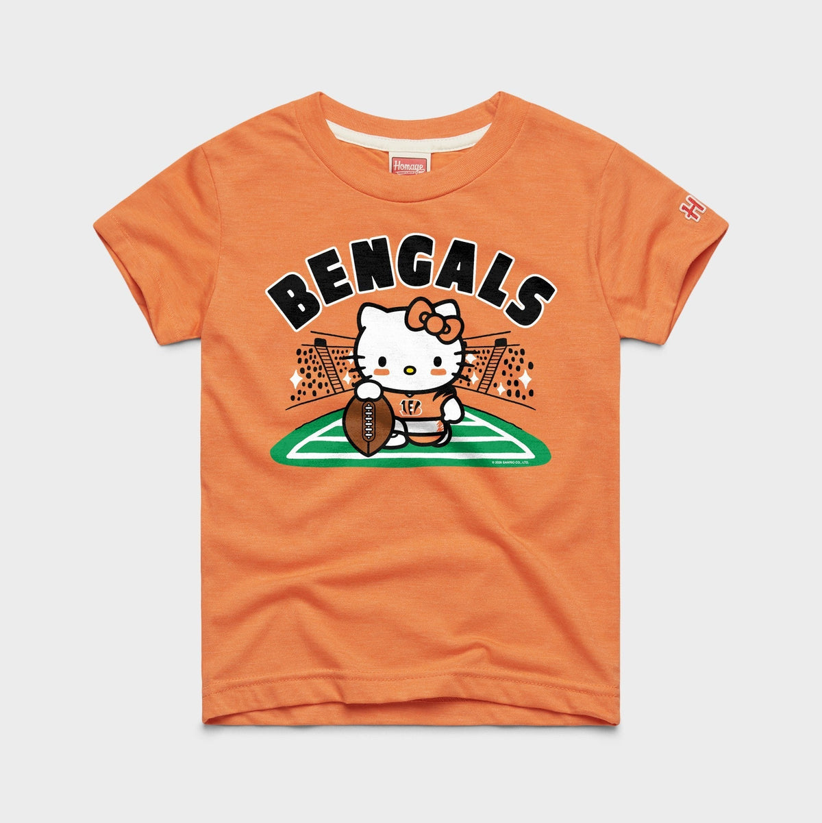 Hello Kitty x Cincinnati Bengals Holder Tee (Youth) Apparel HOMAGE Orange Y2